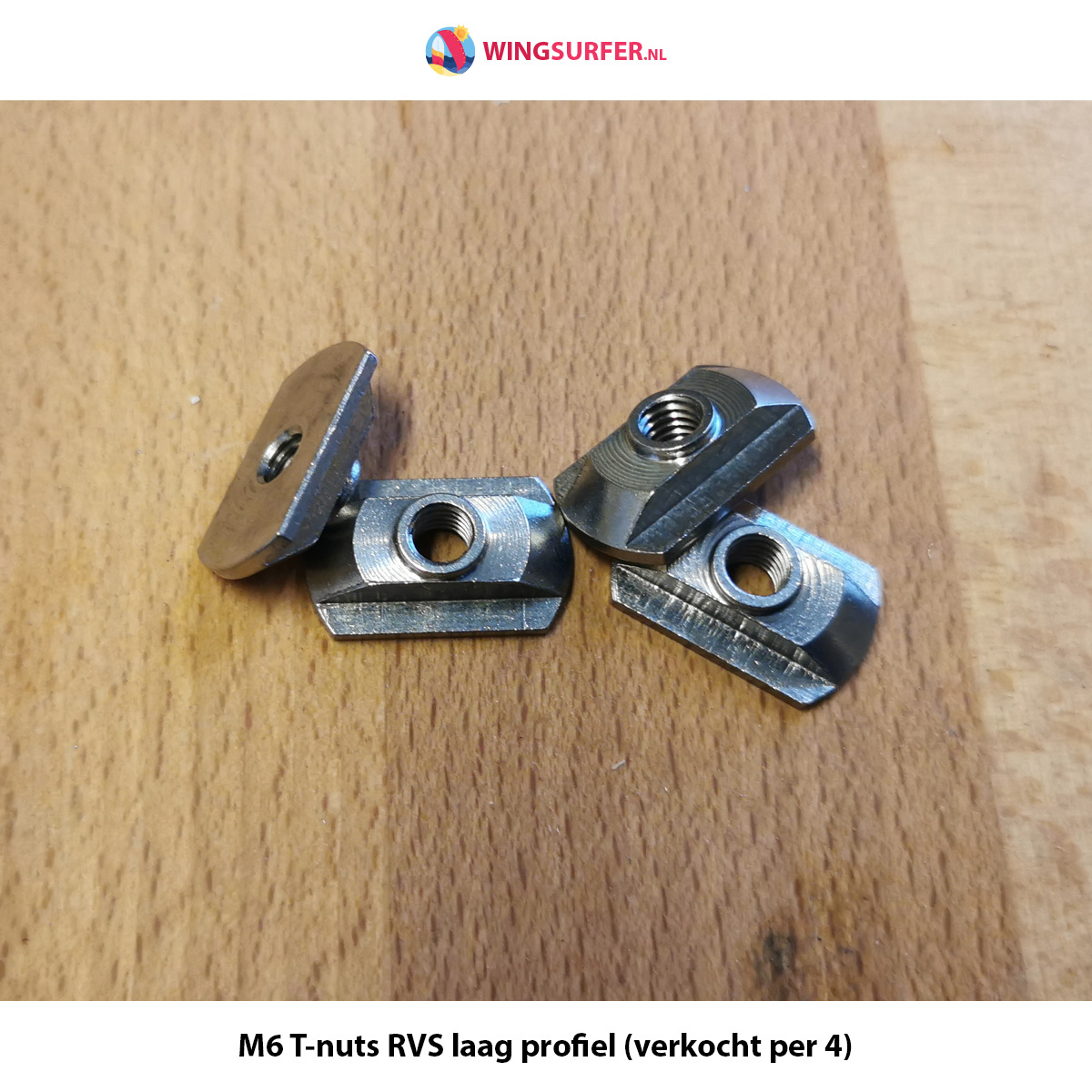 M6 hydrofoil track t-nuts set los of set met bouten - Afbeelding 2