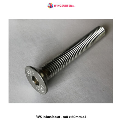 4 x RVS inbus bout - m8 x 60mm a4