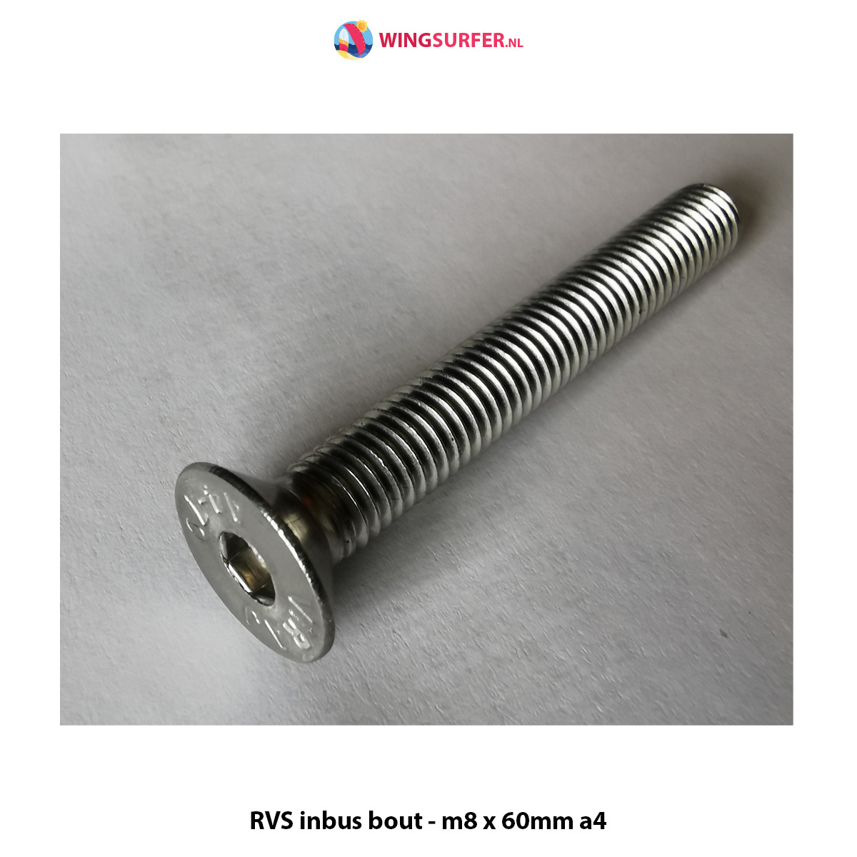 4 x RVS inbus bout - m8 x 60mm a4