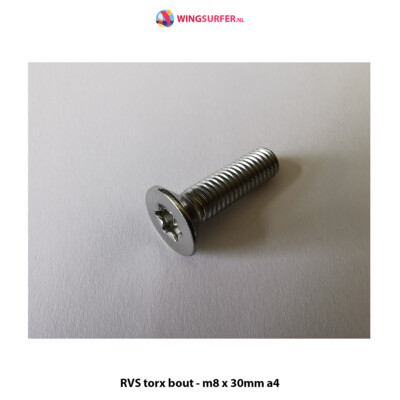 4 x RVS torx bout - m8 x 30mm a4