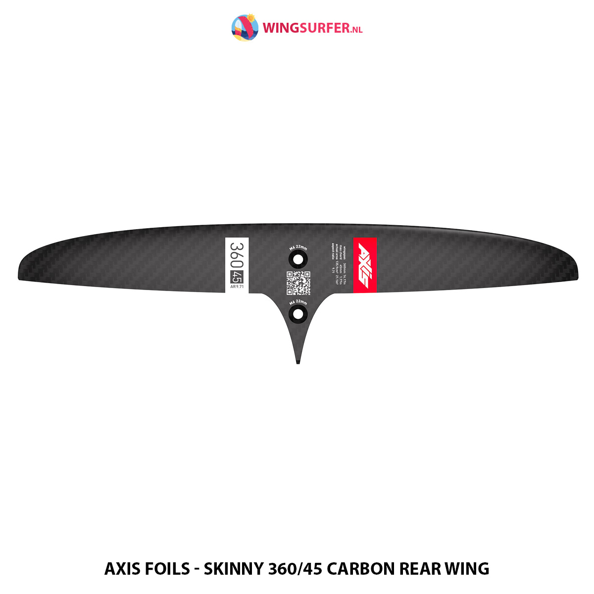 AXIS FOILS Skinny - 360/45 Carbon Rear Wing - Afbeelding 4