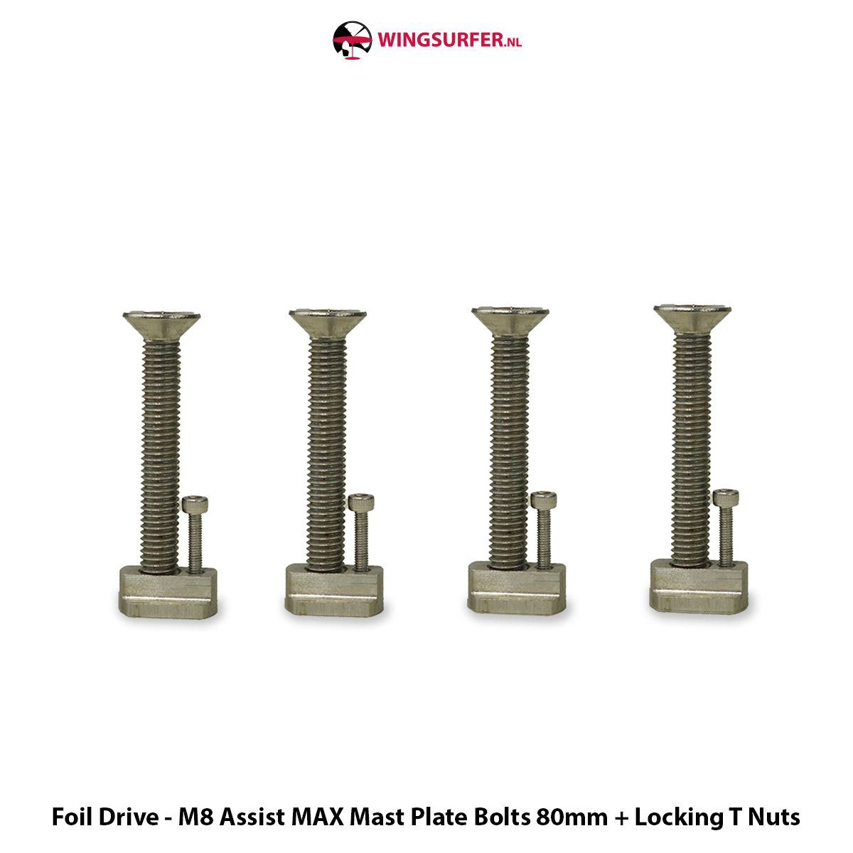 M8 Assist MAX Mast Plate Bolts 80mm + Locking T Nuts
