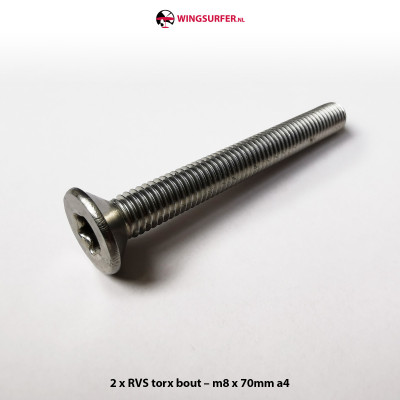2 x RVS torx bout – m8 x 70mm a4